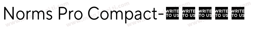 Norms Pro Compact字体转换